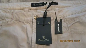PANTALONE UOMO MASSIMO DUTTI COLORE KAKI NUOVO CON ETICHETTE 38X33 1/2 QUALITA' FINO IN FONDO - Foto 1 di 6