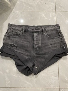 Denim X Alexander Wang Black Jean Shorts Size 28 - Picture 1 of 6