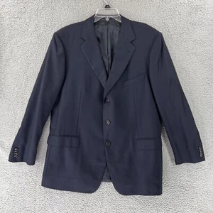 Ermenegildo Zegna Mens Size Medium 46 Long Sleeve Blue Sports Coat Blazer Jacket - Picture 1 of 14