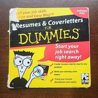 Resumes & Cover Letters for Dummies CD ROM Used In Box - Image 1 of 4