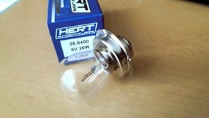 AMPOULE DE PHARE P26S 6V 20w TRANSPARENTE POUR MOBS PEUGEOT 103... MBK 51... - Photo 1/1