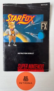Star Fox Super Nintendo SNES Game Instruction Manual NTSC USA Version - Picture 1 of 3