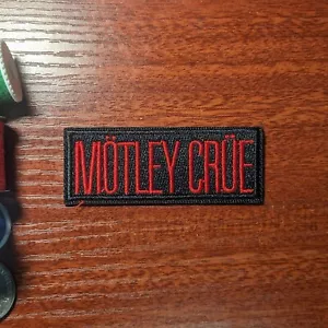 Motley Crue Patch 80s Heavy Metal Glam Arena Rock Music Embroidered Iron On 1x3" - Picture 1 of 3