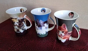 3er Set Schöne Kaffeetasse, Tee , Tassen mit Katzenmotiv - Bild 1 von 4