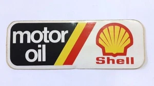 Old sticker vintage CAR MOTORCYCLE RALLY SHELL MOTOR OIL (inch 5,30 x 1,95)* - Picture 1 of 1