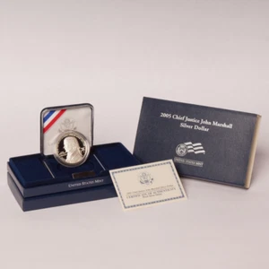 2005 Chief Justice John Marshall Commemorative Proof Silver Dollar - Picture 1 of 3