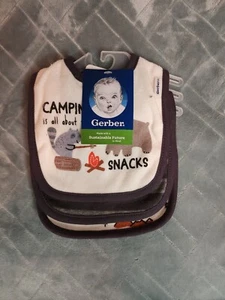 Gerber Brand 3 Pack Baby Boy Bibs Brand New with Tags - Picture 1 of 4