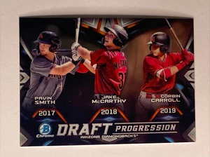 2019 Bowman Chrome Corbin Carroll Draft Progression #DPR-ARI Arizona Diamondback - Picture 1 of 2