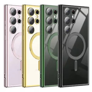 Funda transparente segura para Samsung Galaxy S23 Ultra/S23+ magnética + película para lente de cámara - Imagen 1 de 50