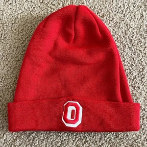Ohio State Buckeyes Mens Winter Beanie Hat One Size Red Nike Acrylic - Picture 1 of 7