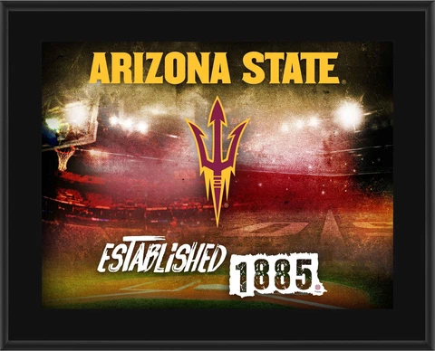 Arizona State 10.5x13 Sublimated Horizontal Team Logo Plaque - Fanatics Cover