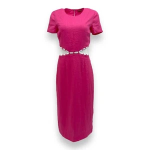 STAUD MATTEO LEINENKLEID MIT CUTOUT PINK UK6 UVP315€ - Bild 1 von 12