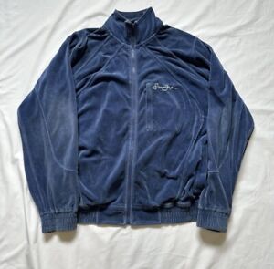 Rare Vintage Sean John Vintage Baby Blue Velour Track Suit Jacket Y2K Size M 