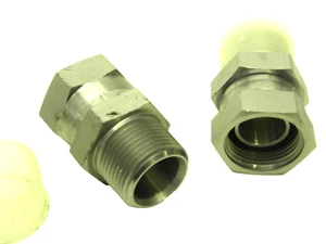 2 Pieces! Parker 0107-12-12 Straight Pipe Swivel 3/4 NPTF Male X 3/4 NPSM Swivel - Picture 1 of 9
