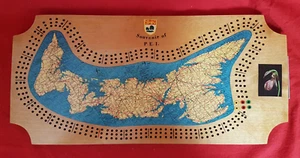 Hand Made 17" Cribbage Board. Souvenir of Prince Edward Island(PEI). Map of PEI. - Picture 1 of 14