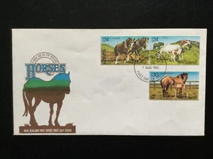 NEW ZEALAND 1984 Health FDC, Bureau FDI postmark,Horses theme Unaddressed(T27#10 - Picture 1 of 1