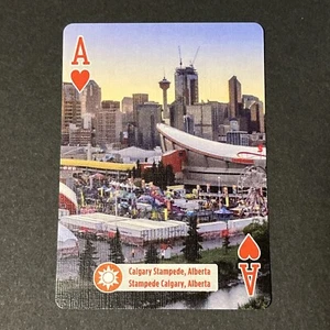 The Saddle Dome Calgary Stampede Alberta Scenes of Canada Playing Card - Picture 1 of 1