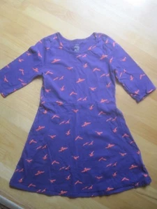 Girl CIRCO ORANGE FLYING BIRDS PURPLE SKATER DRESS GUC 10 - Picture 1 of 5