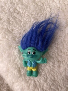Hasbro Dreamworks 2015 Trolls Movie Branch Troll Doll Blue Hair Yellow Shorts 4” - Picture 1 of 3