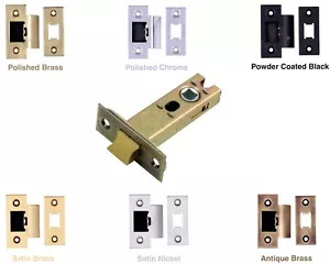 Heavy Duty Double Sprung Tubular Mortice Door Latch CE Certified - Choose Finish - Picture 1 of 7