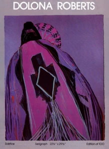 1985 DOLONA ROBERTS ART EXHIBIT PRINT AD, INDIAN, MH GALLERY PRINT AD - Picture 1 of 2