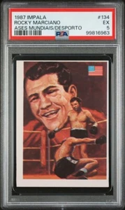 1987 Impala Ases Mundiais Do Desporto Rocky Marciano #134 PSA 5 Pop 1 Very RARE - Bild 1 von 3