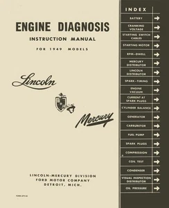 1949 Lincoln Mercury Engine Diagnosis Shop Service Repair Manual Book Guide OEM - Picture 1 of 1