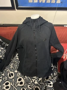 Nike Tech Fleece Full Zip Hoodie Jacket Mens Large Black Techwear Sporty - Picture 1 of 6