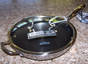 David Burke 12" Geo plattiert WOK & DECKEL 5 QT dreilagige Edelstahl Antihaft Pfanne - Bild 1 von 10