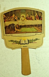 1948 CARDBOARD FAN ELECT BEN MARKWAY SHERIFF COLE COUNTY MO /LORD'S SUPPER - Picture 1 of 4