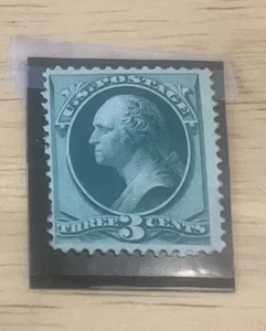 Scott US #147, 1870-71 Washington, 3 Cents, Green; MHR, CV=$200; *Free Shipping* - Picture 1 of 1