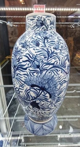 BALUSTER BLAU-WEISSE VASE, QING-DYNASTIE, KANGXI-ÄRA, UM 1690 VUNG TAU CARG - Bild 1 von 21