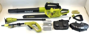 Sun Joe 24V Hedger Trimmer Leaf Blower Grass Trimmer W/ Two 2 Ah Batteries - Picture 1 of 15