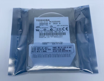 Toshiba MK2035GSS SATA 200GB  HDD2A30 4200 RPM 2.5 in 8GB Cache Notebook HDD - Image 1 of 3