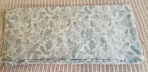 GRAND PATRICIAN BLAU PAISLEY BLUMEN BAUMWOLLE KING FLACHES LAKEN - Bild 1 von 13