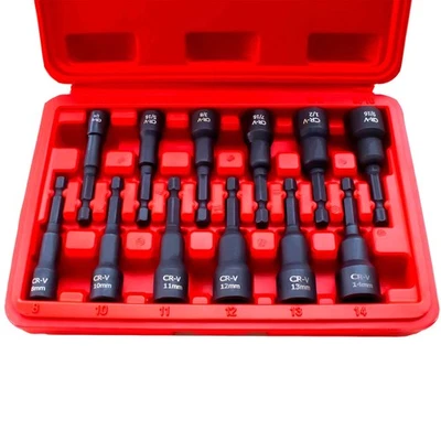 Juego 12 Dados Magnéticos Taladro Impacto Kit PRO SAE Métrico Taller Automotriz - Image 1 of 4