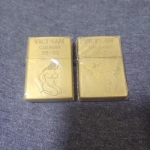 Vintage Vietnam Zippo Lighter Nude Girl Engraved Original Rare - Picture 1 of 8