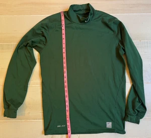Nike Pro ajustada cuello falso verde dri fit camisa manga larga talla M para hombre - Imagen 1 de 5