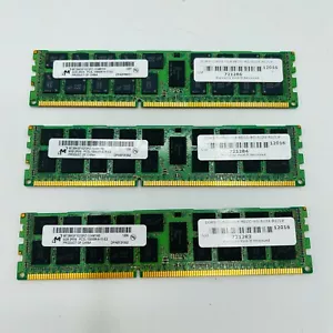 3 Micron 8GB 2RX4 PC3L-10600R-9-11-E2 MT36KSF1G72PZ-1G4M1HE SERVER RAM Used - Picture 1 of 4