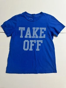 Peek Boy’s Blue Supima Cotton T-Shirt Size Medium (6/7) TAKE OFF - Made In USA - Picture 1 of 8