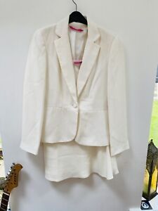 Ladies white/cream Skirt/jacket suit from For Women size uk 10