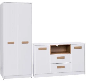 GUSTAVO Set S Cameretta Bambini Bianco con Armadio - Foto 1 di 12