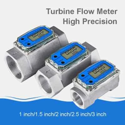 1/1.5/2/3 inch Turbine Digital Diesel Water Fuel Flow Meter Oval Gear Flow Gauge - Image 1 of 4