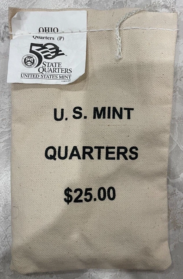 2002-D OHIO State Quarter $25 Bag 100 coins - Image 1 of 1