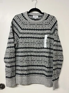 Goodfellow Pullover Herren mittelgrau Fair Isle Ski Winter warm Strick Rundhalsausschnitt - Bild 1 von 9