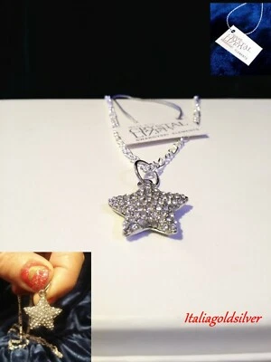 Collana Donna Cristalli SWAROVSKI Gioielli Argento 925 R Ragazza Gioielli Stella - Immagine 1 di 4