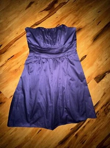 Davids Bridal Style 83312 Strapless Purple Bridesmaid Cocktail Dress Size 10 - Picture 1 of 8