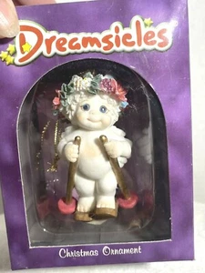 Dreamsicles CHERUB Skiing Angel Hanging Christmas Ornament Vintage NEW #10446 - Picture 1 of 5