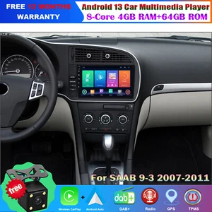 9" Android 13 Autoradio Navigation BT Video GPS DSP DAB+ Für SAAB 9-3 2007-2011 - Bild 1 von 22