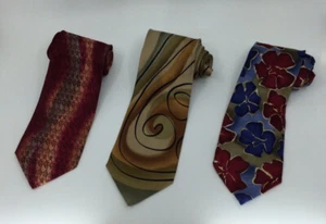 Vintage Set of 3 JERRY GARCIA Men’s Ties Collections 28, 37, 43 Multicolor Silk - Picture 1 of 7